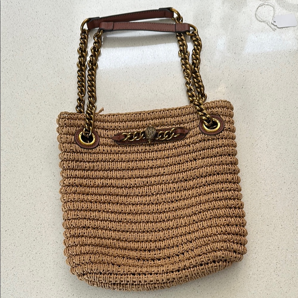 Kurt Geiger Tan Shoulder Bag with Chain Straps